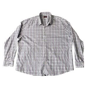 Untuckit Shirt Mens 3XL Blue/ Purple Plaid Long Sleeve Button Up Wrinkle Free